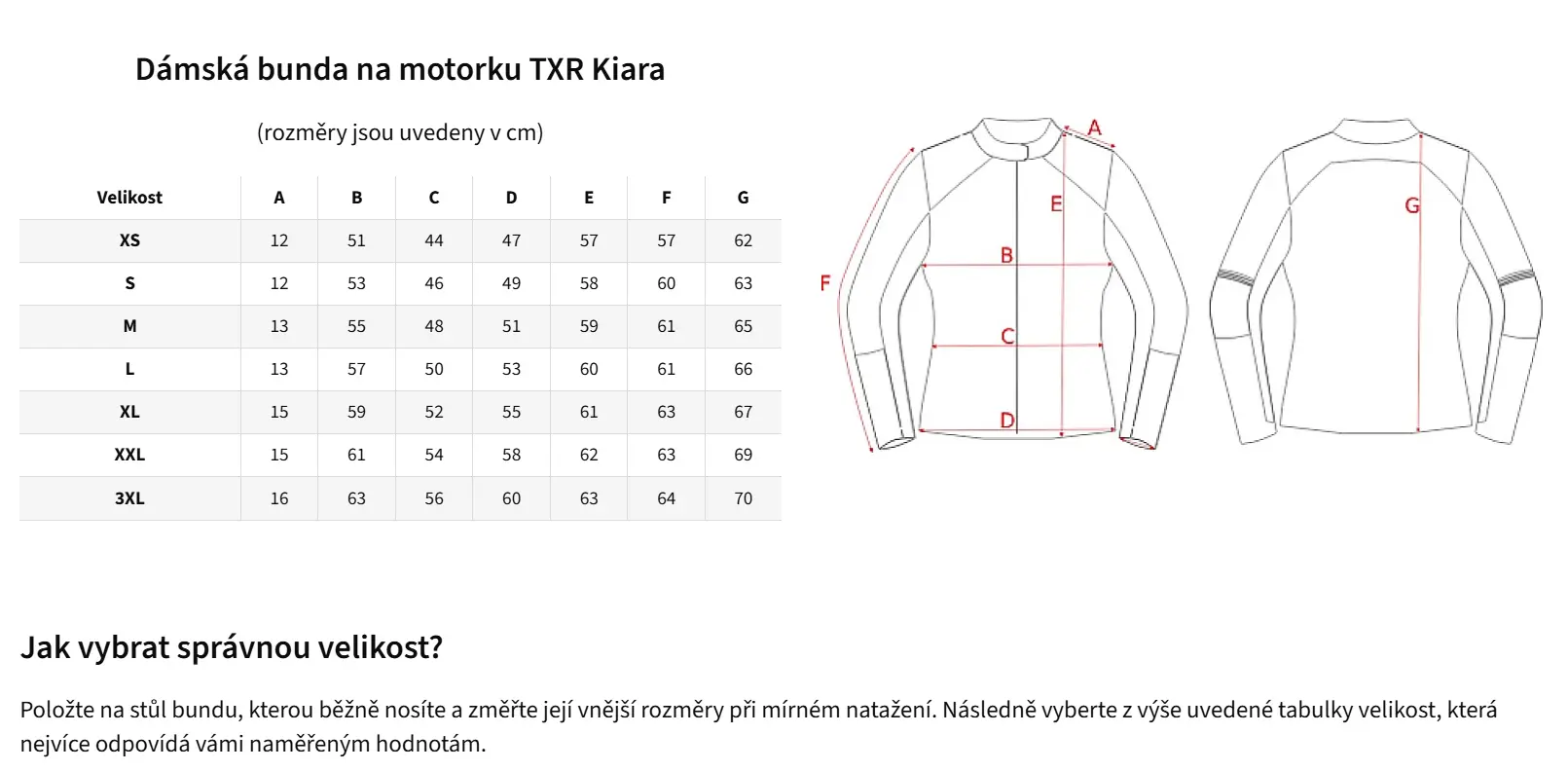 TXR Dámská bunda na motorku Kiara černo-bílo-růžová XS